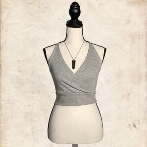Gray Halter Top
